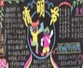 清明节黑板报缅怀革命先烈清明节扫墓