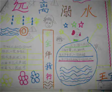 防溺水手抄报珍爱生命,从我做起,从大家做起