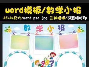 word模板清新数学小报电子手抄报边框