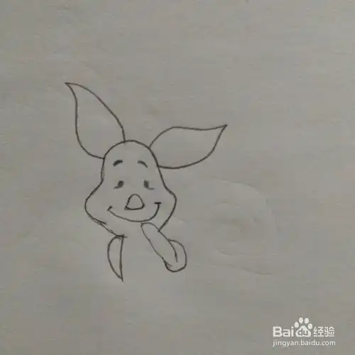 幼儿卡通动画小猪皮杰简笔画