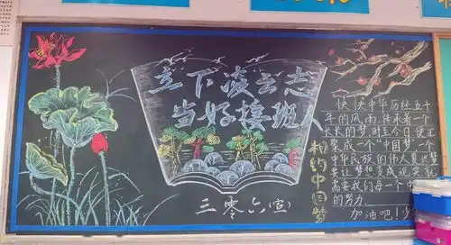 2021学年第一学期小学部立下凌云志当好接班人主题黑板报评比