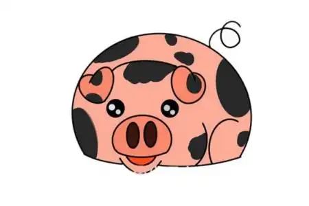 卡通小猪简笔画