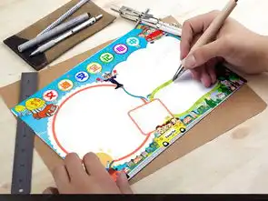 小学生交通安全小报手抄报小报卡通完整模板图片下载
