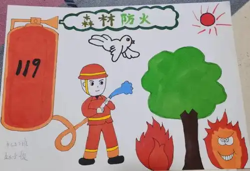 小手拉大手,防火保家园窝洛沽镇中心幼儿园开展森林防火安全线上教育活动