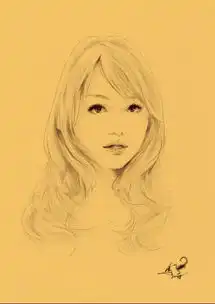 求几张素描人物画像,女生的