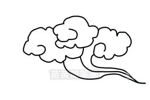 云朵简笔画怎么画