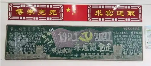 民乐中学举办党史学习教育主题黑板报比赛