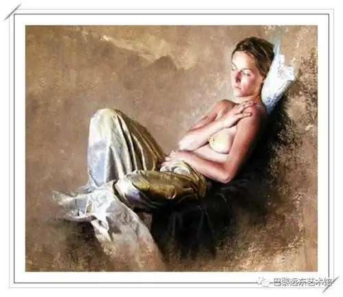 雷欧生动精到的色粉女性人物画