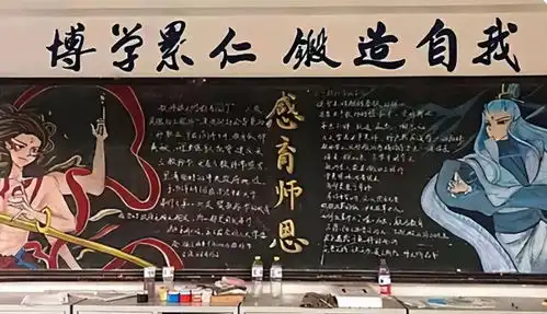 小学生创意黑板报,美术老师看后眼前一亮,班主任却愁眉不展