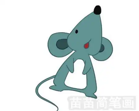 老鼠简笔画彩色图片大全教程