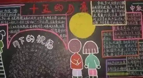 中秋节手抄报图片素材模板,文字,赶紧为孩子收藏