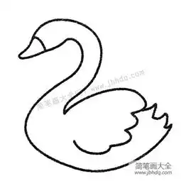 天鹅简笔画大全及画法步骤