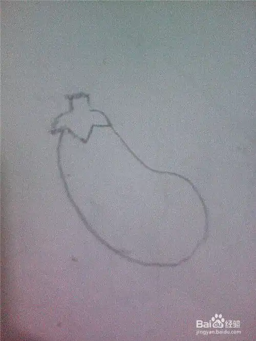 简笔画茄子的画法