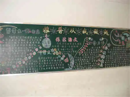 推广普通话黑板报最简练的语言