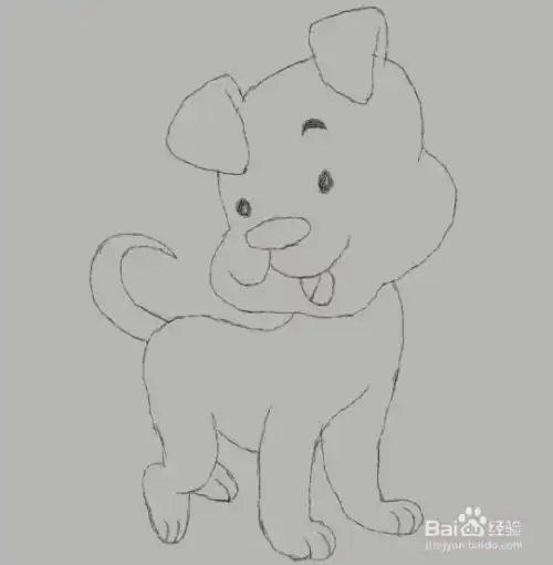 简笔画小狗是怎么画的