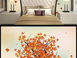 秋景秋色枫叶枫树背景墙