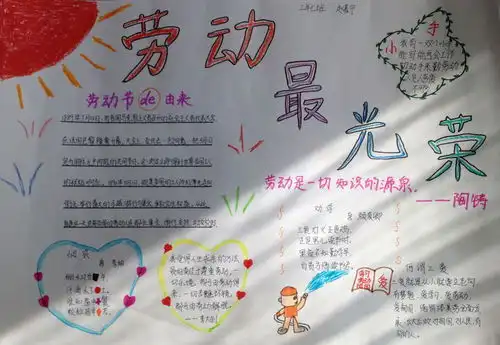 2017五一劳动节手抄报设计图展