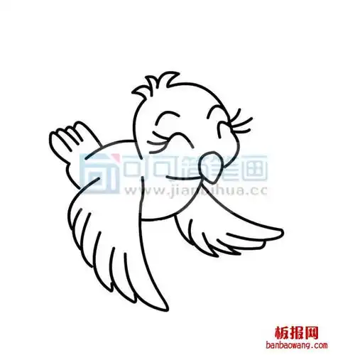 飞翔的小鸟画法