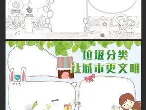 word两套垃圾分类小报绿色低碳环保手抄报图片模板worddoc设计图下载保护环境手抄报大全编号19181523