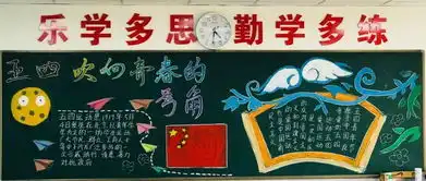 五四,吹响青春的号角记高一年级第三期主题黑板报