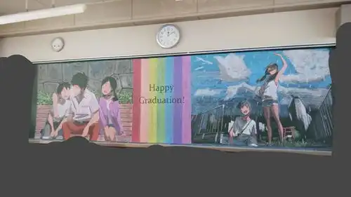 日本毕业季超强动漫黑板报