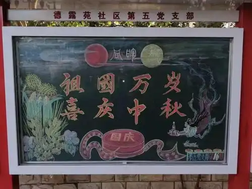 厉害了门头沟这个社区退休党员手绘黑板报