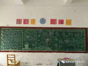 我校开展以迎接期中考试为主题的黑板报评比活动