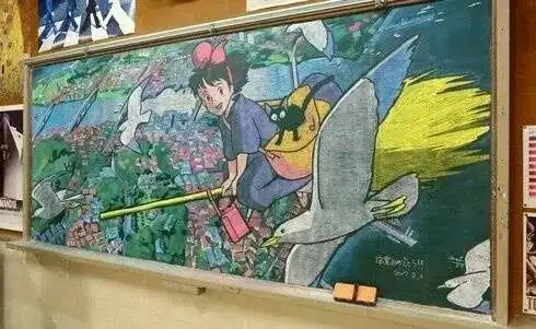 妈妈问我为什么跪着看这些黑板报