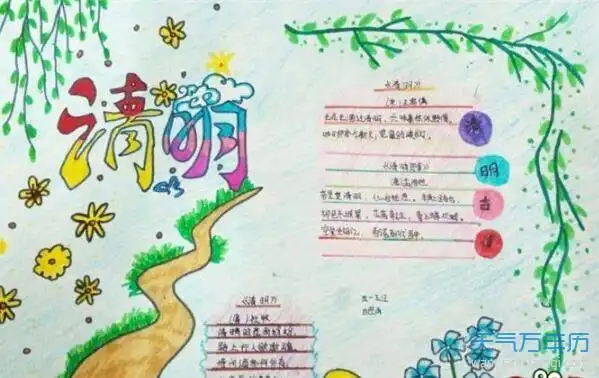 2020清明节手抄报好看简单超简单清明节手抄报图片
