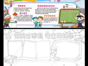 春节新年小报寒假安全手抄报放假电子小报图片模板下载