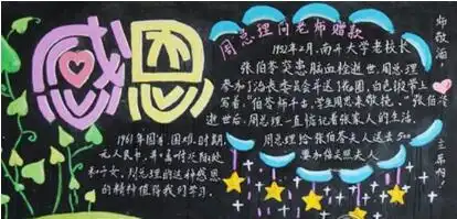 2018三年级感恩节黑板报