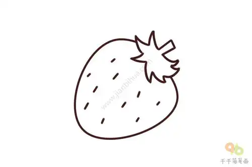 简单的草莓简笔画画法