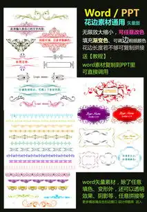 word与ppt通用矢量花边素材标题框ppt模板下载其他大全编号13725119