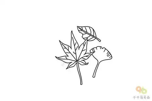 秋天的落叶简笔画