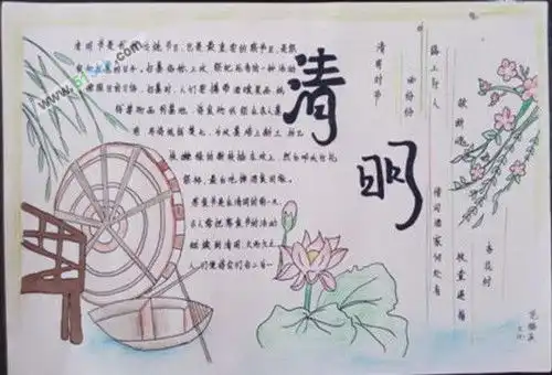 清明节手抄报简单好画