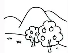 秋天的美景简笔画