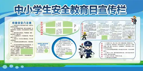 中小学生安全教育日展板设计图片素材