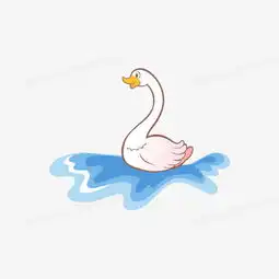 戏水的大白鹅卡通png图片素材免费下载戏水png10001000像素