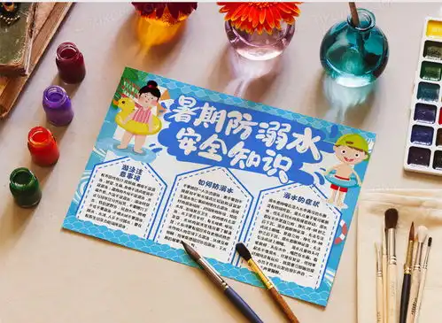 暑期防溺水安全知识小报word模板下载安全小报熊猫办公