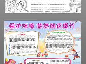 春节环保小报禁止燃放烟花爆竹新年安全手抄报小报图片模板worddoc设计图下载假期安全手抄报大全编号19131709