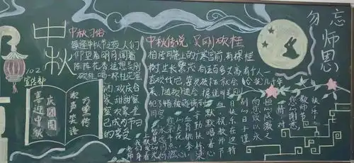 我与吾师共赏月记高一年级9月份主题黑板报评比大赛