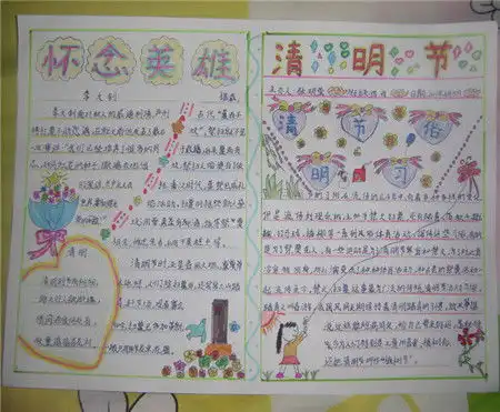 2016关于清明节手抄报图片精选