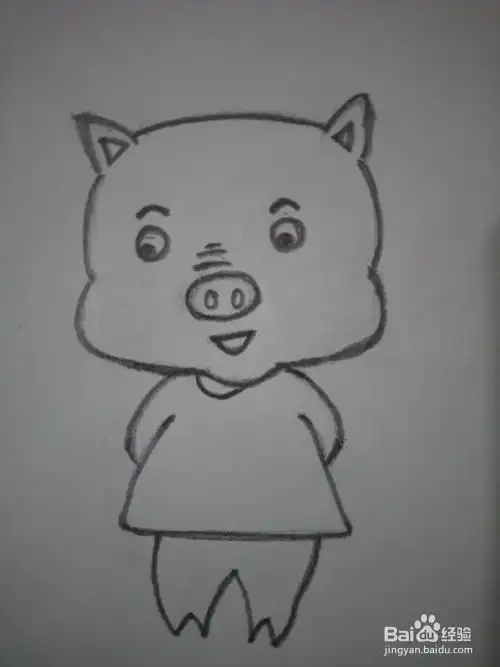 简笔画可爱的小猪