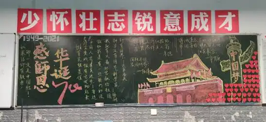 国庆献礼丨板报展才艺,共祝祖国好