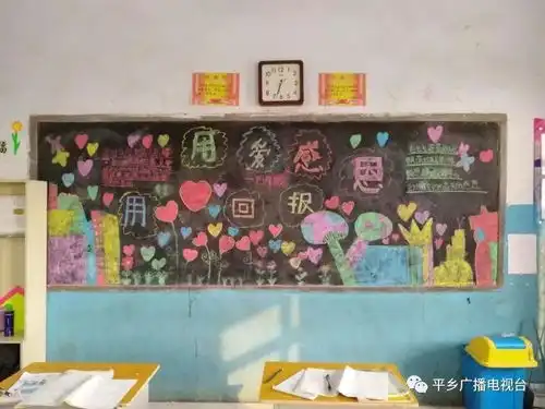 平乡县直一小西校区开展感恩主题板报评比活动