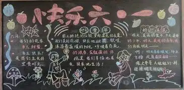 六一儿童节黑板报欢乐的海洋