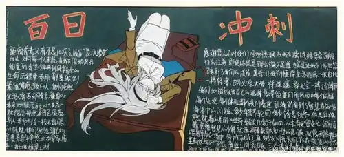 德清求是高中百日主题黑板报记高三主题黑板报评比活动