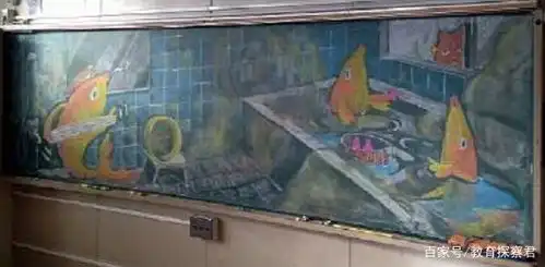 中小学生的黑板报,粉笔成了画笔,黑板成了画板,网友太会玩孩子