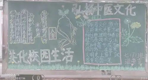内乡初中中医药文化进校园,黑板报助你一臂之力