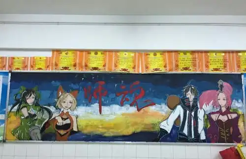 王者荣耀校园王者黑板报大赛你们看谁家的黑板报画的最好看呢